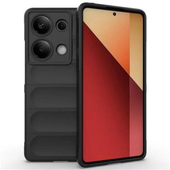 Szilikon telefonvédő (ütésállóság, kameravédő, 3D) FEKETE Xiaomi Poco M6 Pro LTE, Redmi Note 13 Pro 4G kép