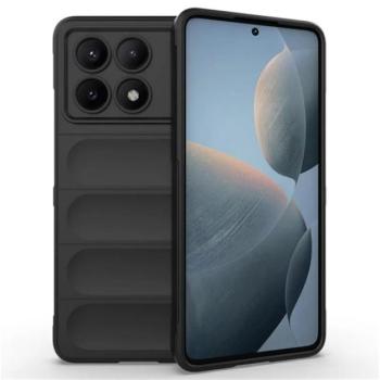 Szilikon telefonvédő (ütésállóság, kameravédő, 3D) FEKETE Xiaomi Poco X6 Pro 5G kép