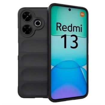 Szilikon telefonvédő (ütésállóság, kameravédő, 3D) FEKETE Xiaomi Redmi 13 kép