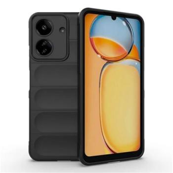 Szilikon telefonvédő (ütésállóság, kameravédő, 3D) FEKETE Xiaomi Redmi 13C kép