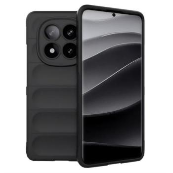 Szilikon telefonvédő (ütésállóság, kameravédő, 3D) FEKETE Xiaomi Redmi Note 14 Pro Plus 5G kép