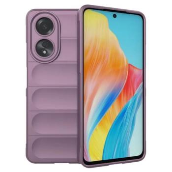 Szilikon telefonvédő (ütésállóság, kameravédő, 3D) LILA OPPO A58 kép