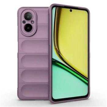 Szilikon telefonvédő (ütésállóság, kameravédő, 3D) LILA Realme C67 4G kép
