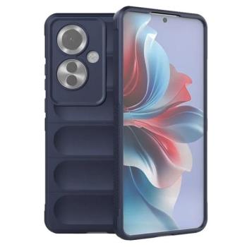 Szilikon telefonvédő (ütésállóság, kameravédő, 3D) SÖTÉTKÉK Oppo Reno11 F 5G kép