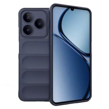 Szilikon telefonvédő (ütésállóság, kameravédő, 3D) SÖTÉTKÉK Realme C61 4G kép
