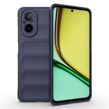 Szilikon telefonvédő (ütésállóság, kameravédő, 3D) SÖTÉTKÉK Realme C67 4G kép
