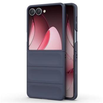 Szilikon telefonvédő (ütésállóság, kameravédő, 3D) SÖTÉTKÉK Samsung Galaxy Z Flip7 (SM-F766) kép