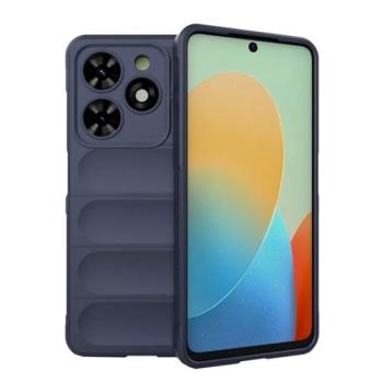 Szilikon telefonvédő (ütésállóság, kameravédő, 3D) SÖTÉTKÉK Tecno Spark 20C kép
