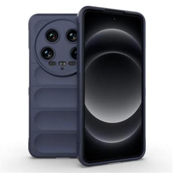 Szilikon telefonvédő (ütésállóság, kameravédő, 3D) SÖTÉTKÉK Xiaomi 14 Ultra kép