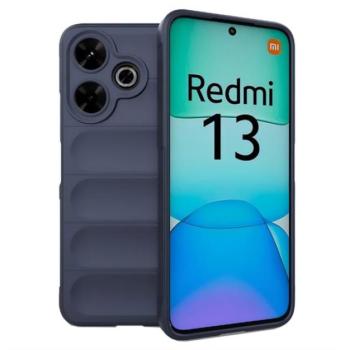 Szilikon telefonvédő (ütésállóság, kameravédő, 3D) SÖTÉTKÉK Xiaomi Redmi 13 kép