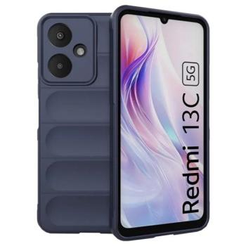 Szilikon telefonvédő (ütésállóság, kameravédő, 3D) SÖTÉTKÉK Xiaomi Redmi 13C 5G kép