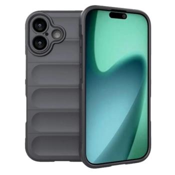 Szilikon telefonvédő (ütésállóság, kameravédő, 3D) SÖTÉTSZÜRKE Apple iPhone 17 kép