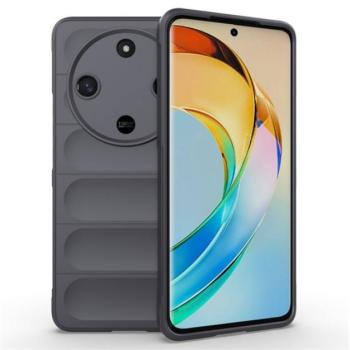 Szilikon telefonvédő (ütésállóság, kameravédő, 3D) SÖTÉTSZÜRKE Honor Magic6 Lite 5G kép