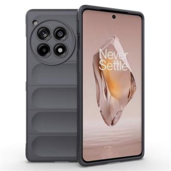 Szilikon telefonvédő (ütésállóság, kameravédő, 3D) SÖTÉTSZÜRKE OnePlus 12R 5g kép