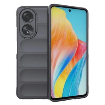 Szilikon telefonvédő (ütésállóság, kameravédő, 3D) SÖTÉTSZÜRKE OPPO A58 kép