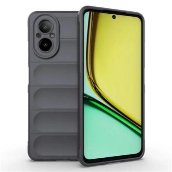 Szilikon telefonvédő (ütésállóság, kameravédő, 3D) SÖTÉTSZÜRKE Realme C67 4G kép