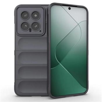 Szilikon telefonvédő (ütésállóság, kameravédő, 3D) SÖTÉTSZÜRKE Xiaomi 14 5G kép