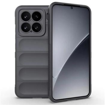 Szilikon telefonvédő (ütésállóság, kameravédő, 3D) SÖTÉTSZÜRKE Xiaomi 15 kép