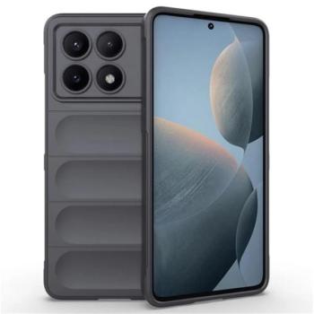 Szilikon telefonvédő (ütésállóság, kameravédő, 3D) SÖTÉTSZÜRKE Xiaomi Poco X6 Pro 5G kép