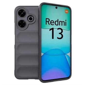 Szilikon telefonvédő (ütésállóság, kameravédő, 3D) SÖTÉTSZÜRKE Xiaomi Redmi 13 kép