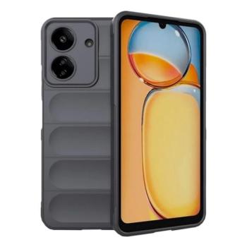 Szilikon telefonvédő (ütésállóság, kameravédő, 3D) SÖTÉTSZÜRKE Xiaomi Redmi 13C kép