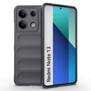 Szilikon telefonvédő (ütésállóság, kameravédő, 3D) SÖTÉTSZÜRKE Xiaomi Redmi Note 13 4G kép