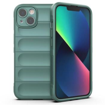 Szilikon telefonvédő (ütésállóság, kameravédő, 3D) SÖTÉTZÖLD Apple iPhone 13 kép