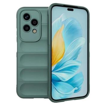Szilikon telefonvédő (ütésállóság, kameravédő, 3D) SÖTÉTZÖLD Honor 200 Lite kép