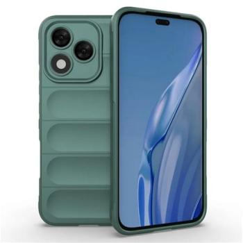 Szilikon telefonvédő (ütésállóság, kameravédő, 3D) SÖTÉTZÖLD Honor 400 Lite kép