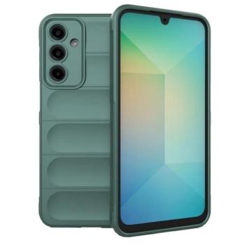 Szilikon telefonvédő (ütésállóság, kameravédő, 3D) SÖTÉTZÖLD Samsung Galaxy A16 4G (SM-A165), Galaxy A16 5G (SM-A166) kép