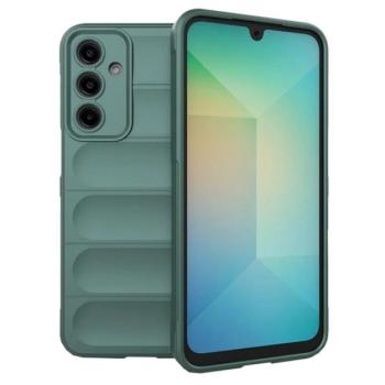 Szilikon telefonvédő (ütésállóság, kameravédő, 3D) SÖTÉTZÖLD Samsung Galaxy A26 5G (SM-A266) kép