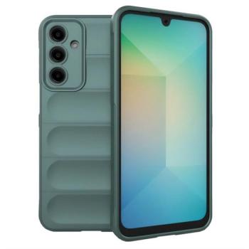Szilikon telefonvédő (ütésállóság, kameravédő, 3D) SÖTÉTZÖLD Samsung Galaxy A36 5G (SM-A366) kép