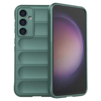 Szilikon telefonvédő (ütésállóság, kameravédő, 3D) SÖTÉTZÖLD Samsung Galaxy S23 FE (SM-S711) kép