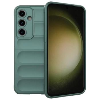 Szilikon telefonvédő (ütésállóság, kameravédő, 3D) SÖTÉTZÖLD Samsung Galaxy S24 FE (SM-S721) kép
