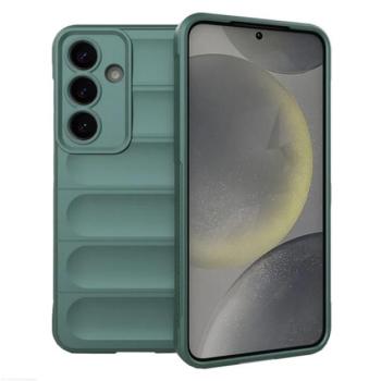 Szilikon telefonvédő (ütésállóság, kameravédő, 3D) SÖTÉTZÖLD Samsung Galaxy S25 (SM-S931) kép