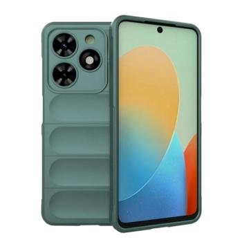 Szilikon telefonvédő (ütésállóság, kameravédő, 3D) SÖTÉTZÖLD Tecno Spark 20C kép