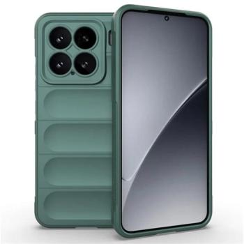 Szilikon telefonvédő (ütésállóság, kameravédő, 3D) SÖTÉTZÖLD Xiaomi 15 kép