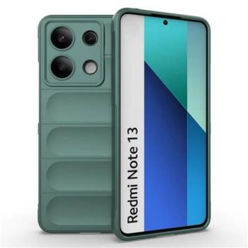 Szilikon telefonvédő (ütésállóság, kameravédő, 3D) SÖTÉTZÖLD Xiaomi Redmi Note 13 4G kép