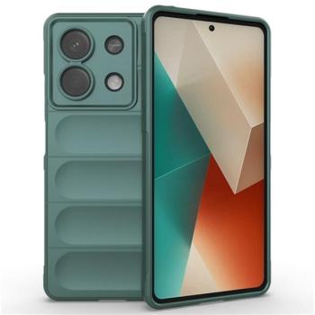 Szilikon telefonvédő (ütésállóság, kameravédő, 3D) SÖTÉTZÖLD Xiaomi Redmi Note 13 5G kép