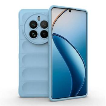Szilikon telefonvédő (ütésállóság, kameravédő, 3D) VILÁGOSKÉK Realme 12 Pro Plus, 12 Pro kép