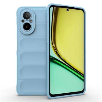 Szilikon telefonvédő (ütésállóság, kameravédő, 3D) VILÁGOSKÉK Realme C67 4G kép