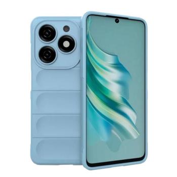 Szilikon telefonvédő (ütésállóság, kameravédő, 3D) VILÁGOSKÉK Tecno Spark 20 kép