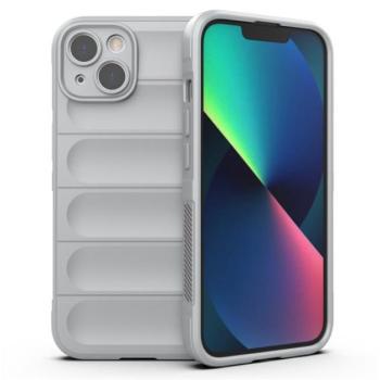 Szilikon telefonvédő (ütésállóság, kameravédő, 3D) VILÁGOSSZÜRKE Apple iPhone 13 kép