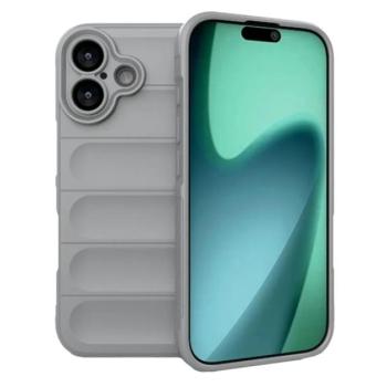 Szilikon telefonvédő (ütésállóság, kameravédő, 3D) VILÁGOSSZÜRKE Apple iPhone 17 kép