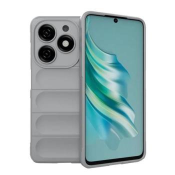 Szilikon telefonvédő (ütésállóság, kameravédő, 3D) VILÁGOSSZÜRKE Tecno Spark 20 kép