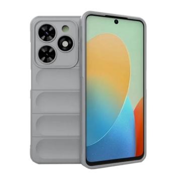Szilikon telefonvédő (ütésállóság, kameravédő, 3D) VILÁGOSSZÜRKE Tecno Spark 20C kép