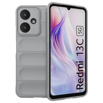 Szilikon telefonvédő (ütésállóság, kameravédő, 3D) VILÁGOSSZÜRKE Xiaomi Redmi 13C 5G kép