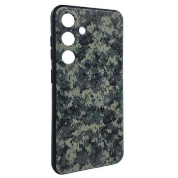 Szilikon telefonvédő (ütésállóság, kameravédő, terep minta) SÖTÉTZÖLD Samsung Galaxy A36 5G (SM-A366) kép