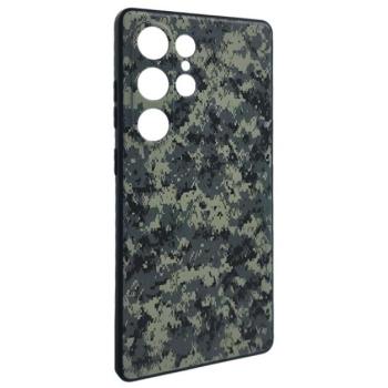 Szilikon telefonvédő (ütésállóság, kameravédő, terep minta) SÖTÉTZÖLD Samsung Galaxy S25 Ultra (SM-S938) kép