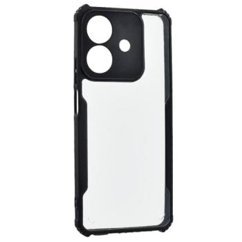 Szilikon telefonvédő (ütésállóság, légpárnás sarok, akril hátlap, kameravédő) FEKETE Realme C61 4G kép
